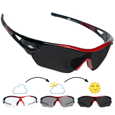 polarized photochromic cycling sunglasses.